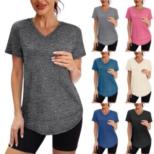 Sports T-shirt with V-neck