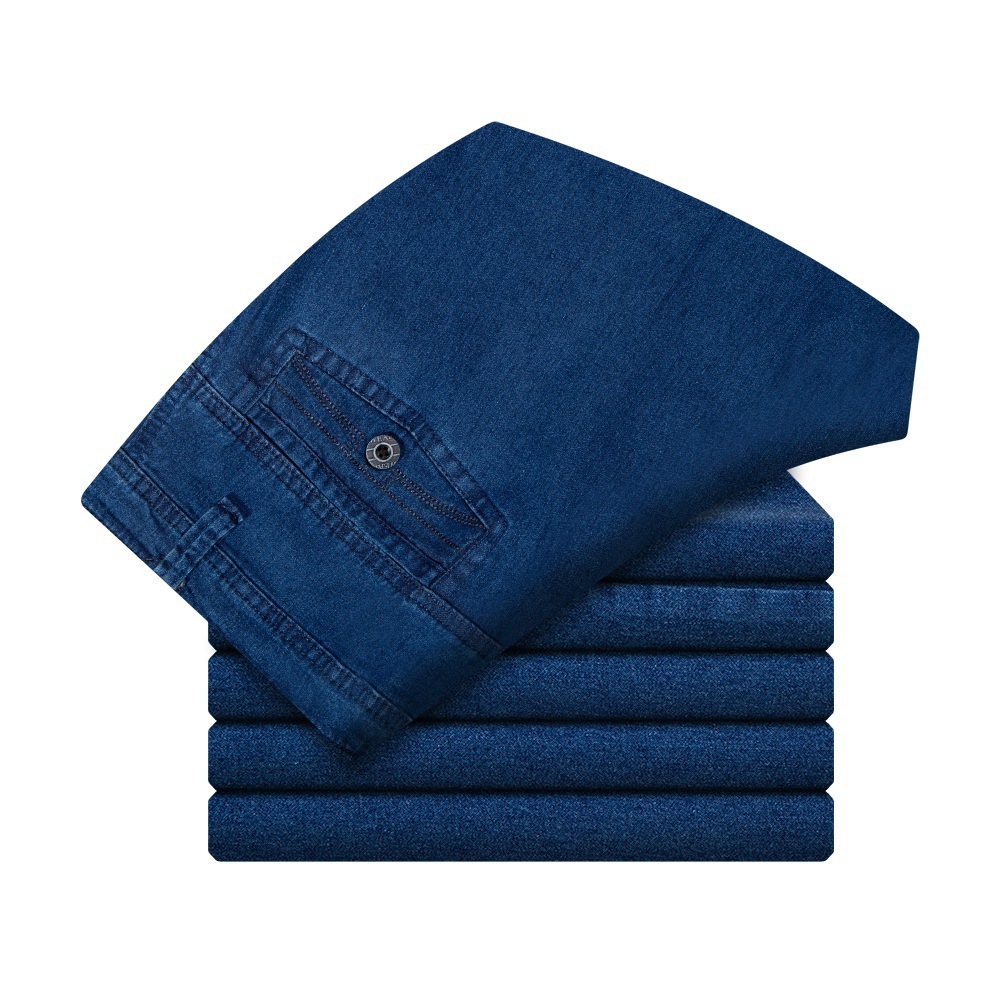 Mens Straight-leg Loose-fit Stretch Jeans - Image 5