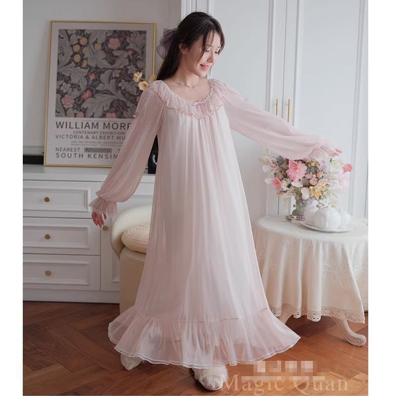 Womens Sleepwear Sweet New Spring Autumn Style Sress - Image 7
