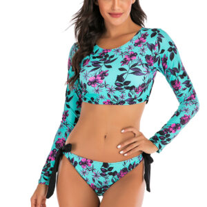 European And American Split Long-sleeved Diving Surfing Suit Swimsuit