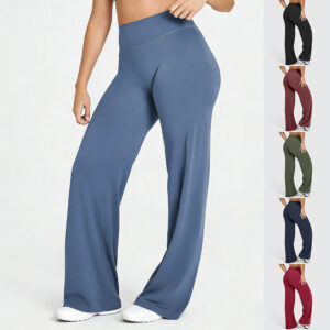 Women's Straight-leg Yoga Pants Exercise And Fitness Trousers