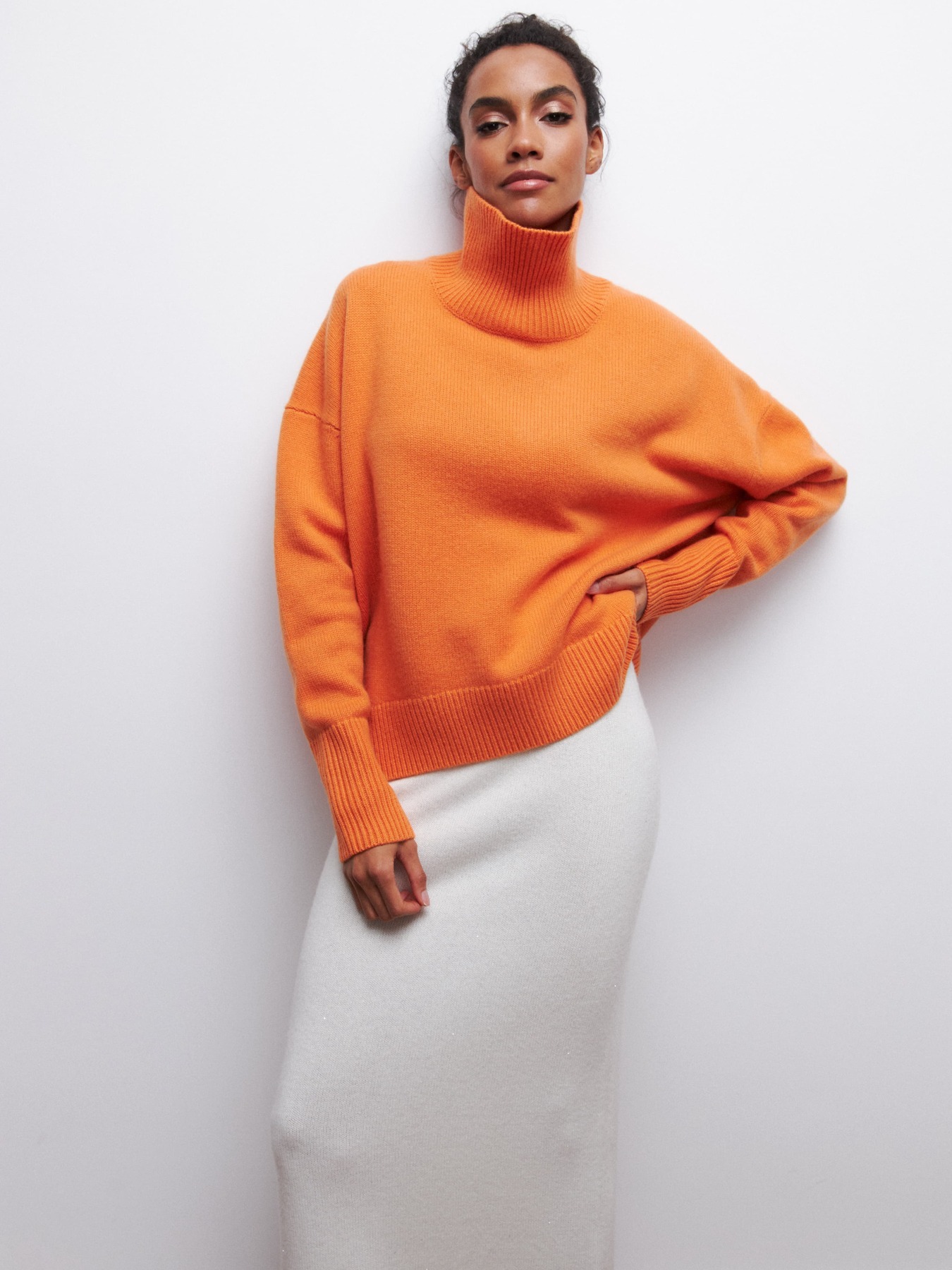 Winter Turtleneck Sweater Ins Solid Color Long Sleeve Pullover Top Women's Clothing - Image 5
