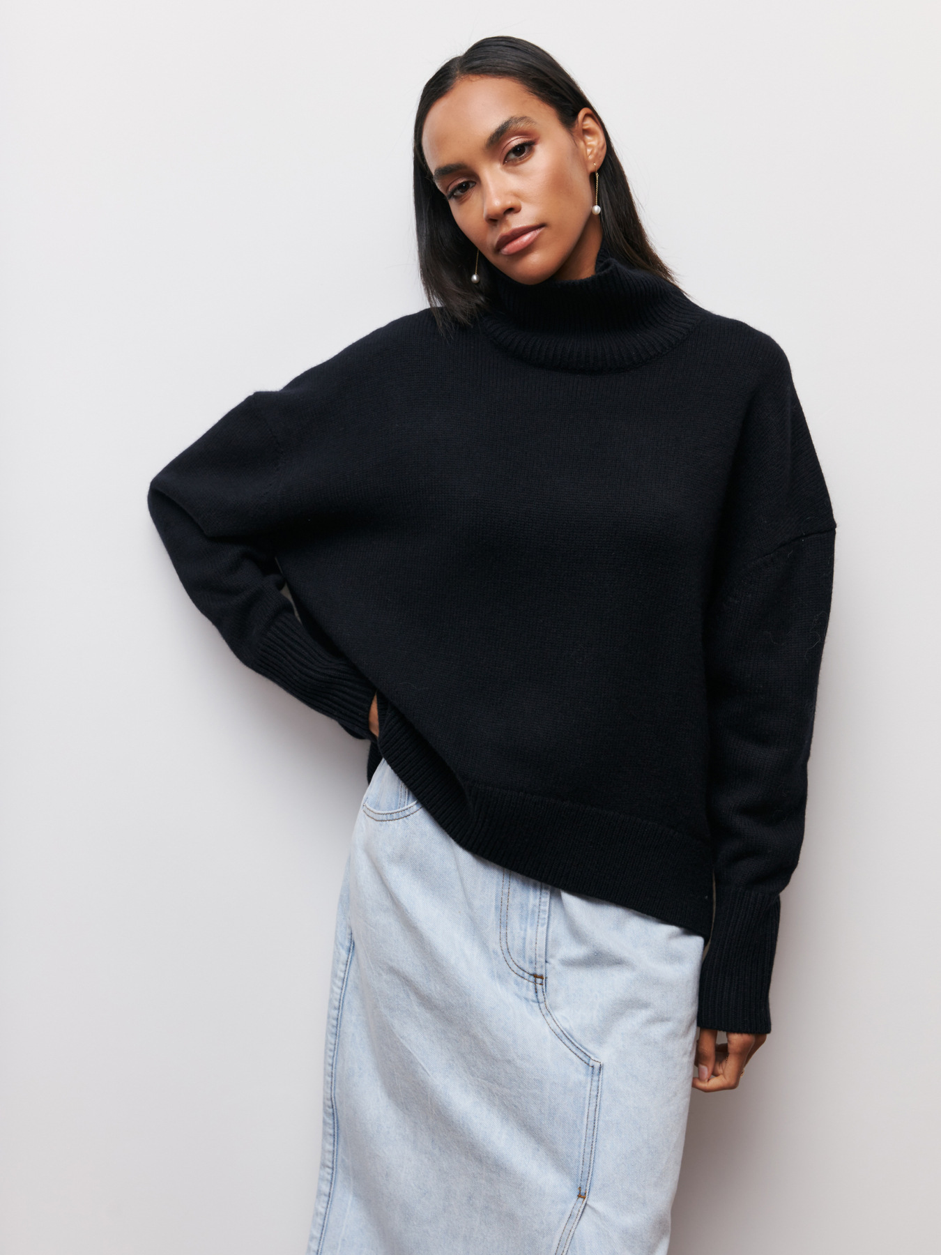 Winter Turtleneck Sweater Ins Solid Color Long Sleeve Pullover Top Women's Clothing - Image 6