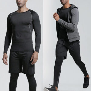 Mens Quick-Drying Breathable High-Performance Fitness Set