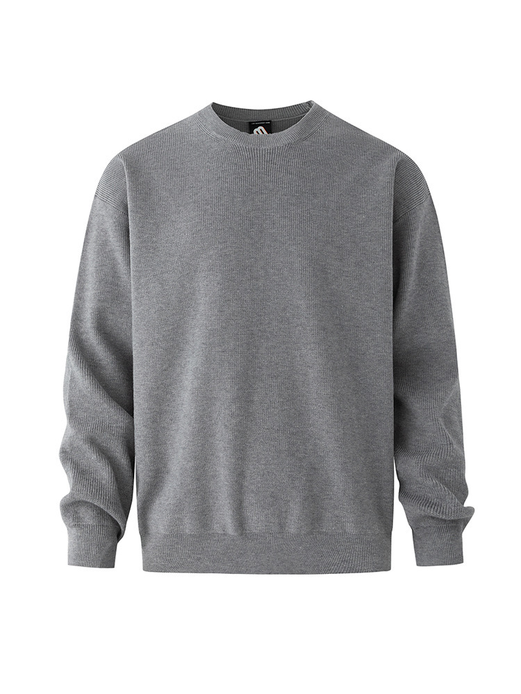 Crew-neck Pullover Sweater Korean-style Workwear Outfit - Image 6