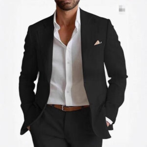 Men's  Linen Business-casual Suit Set