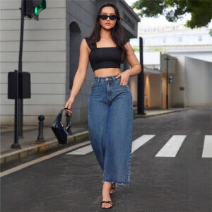 Women's Versatile Solid Color Flared Wide Leg Pants