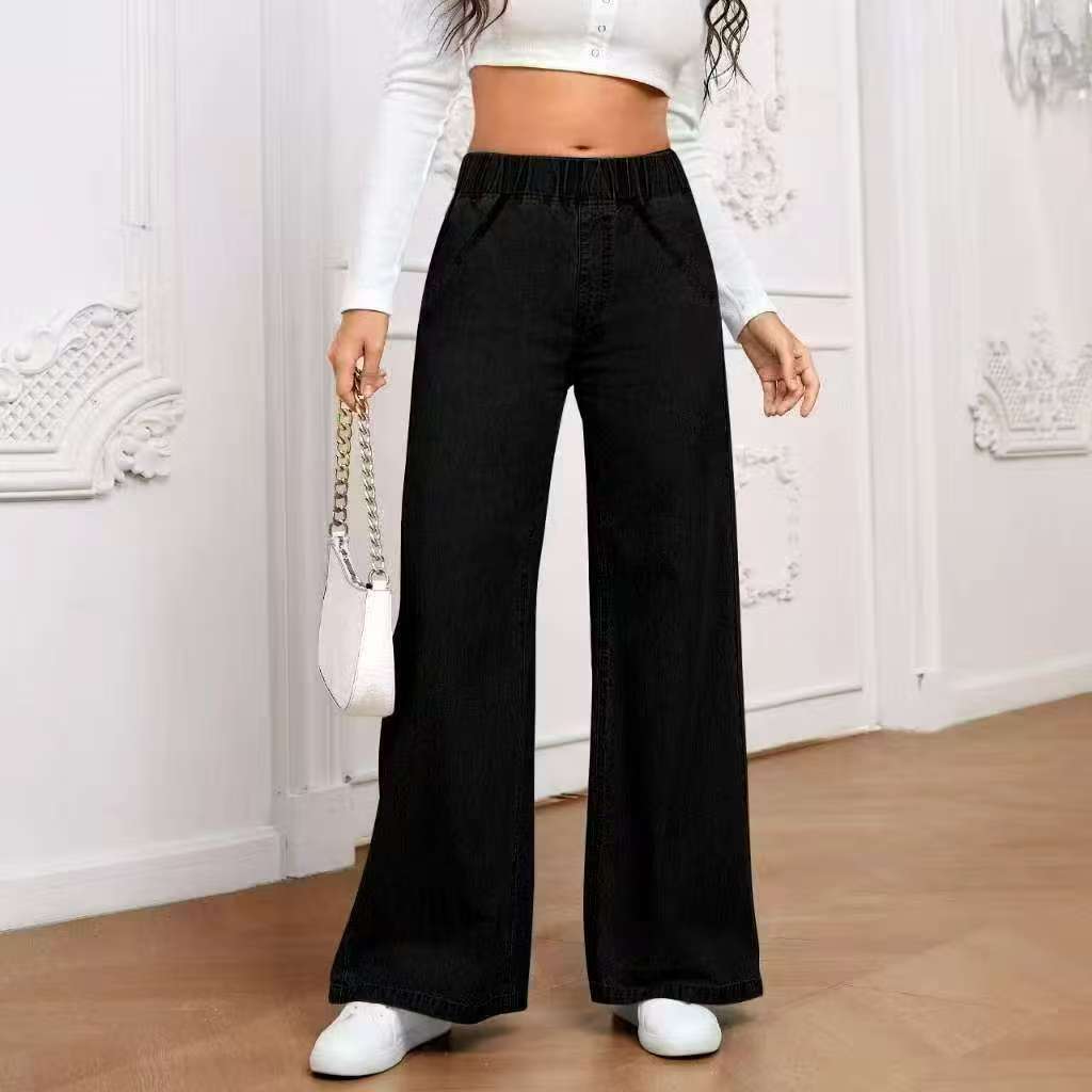 Wide Leg Jeans Straight Fashion Casual Straight Pants Women's Comfortable Street Style Trousers - Image 3