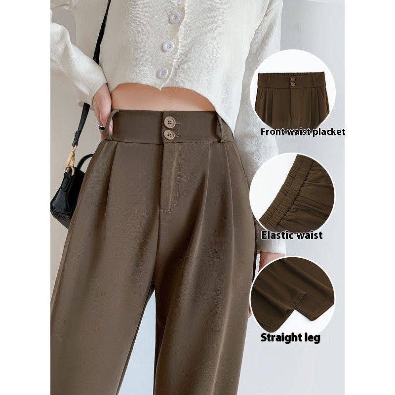 High Waist Drooping High-grade Suit Pants - Image 3