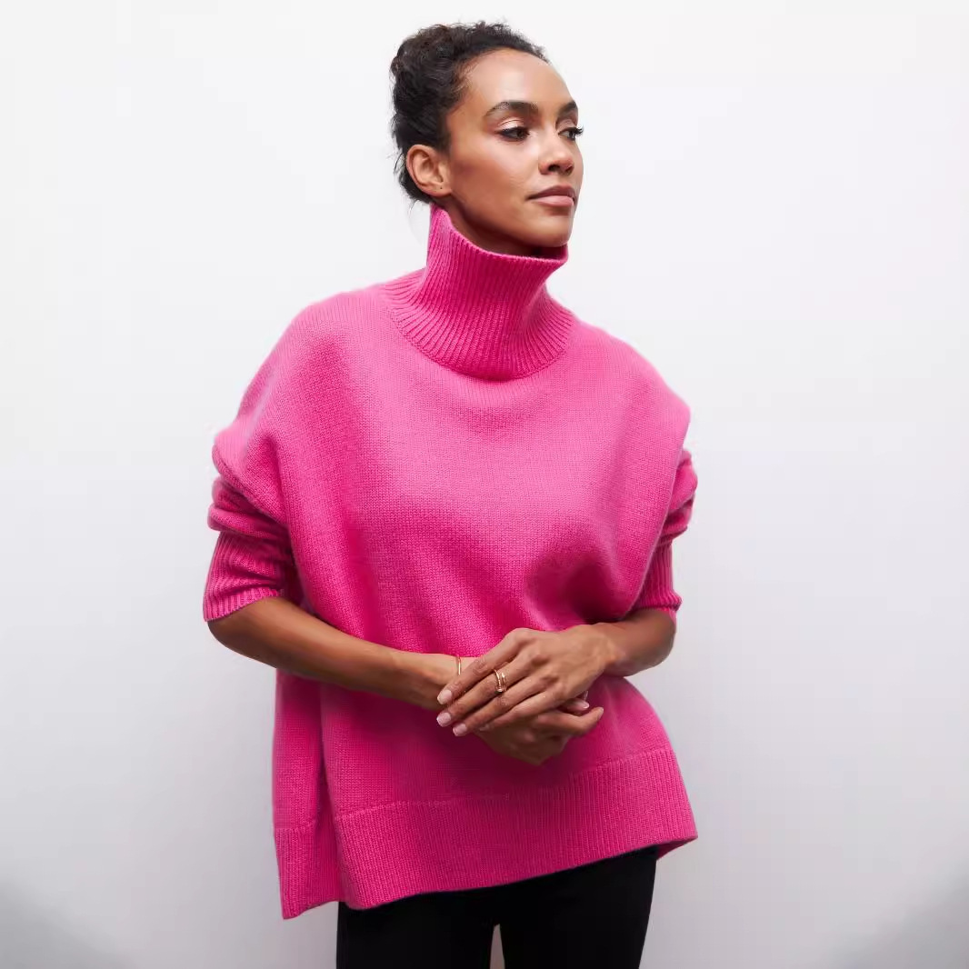 Winter Turtleneck Sweater Ins Solid Color Long Sleeve Pullover Top Women's Clothing - Image 2