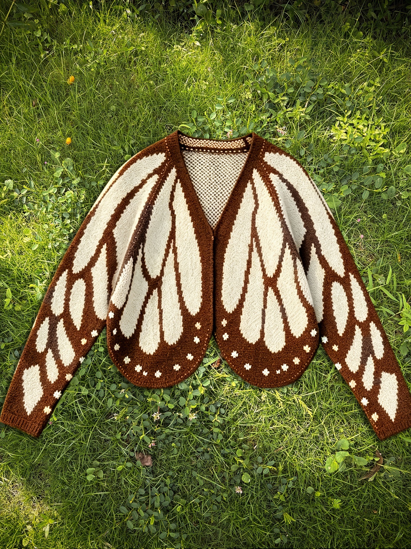 Women's Butterfly Knit Cardigan Sweater Autumn Winter Long Sleeve Open Front Knitted Outerwear Clothing - Image 8
