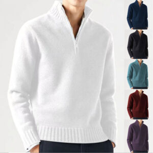 Cross-Border Foreign Trade Independent Website New Autumn And Winter Men's Thickened Knitted Warm Sweater In Stock