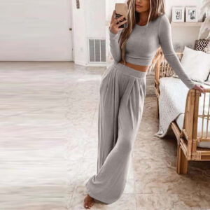 Knitted Casual Home Two Piece Suit