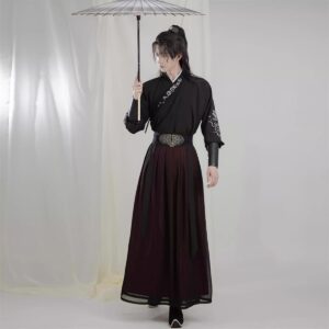 Two-piece Set Featuring A Long  Flared Skirt And A Top Made Of Double-layered Tulle