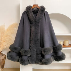 Knitted Cardigan Shawl Cape Coat - Women's Open Front Draped Outerwear for Casual Daily Wear