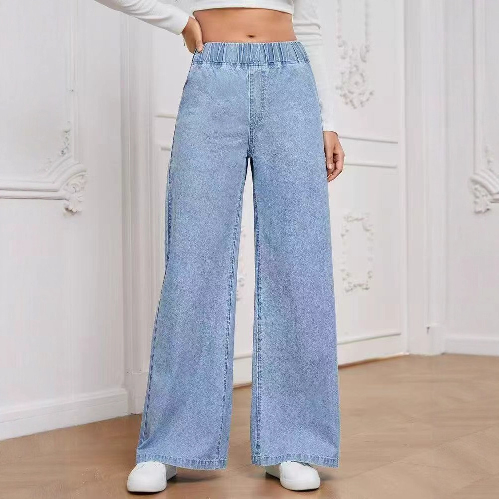 Wide Leg Jeans Straight Fashion Casual Straight Pants Women's Comfortable Street Style Trousers